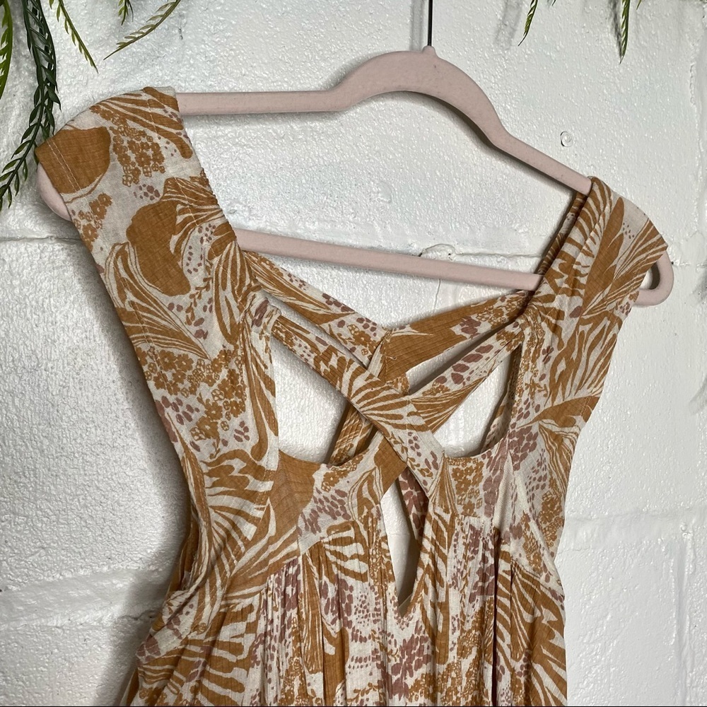 Free People Sugar Cane Crisscross Sleeveless Top In Tea Combo Size Small View 3